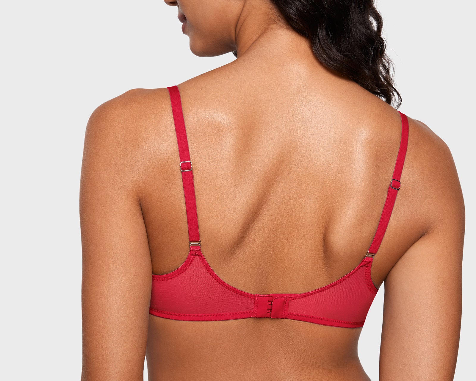 Women's Mesh Plunge Bra Black