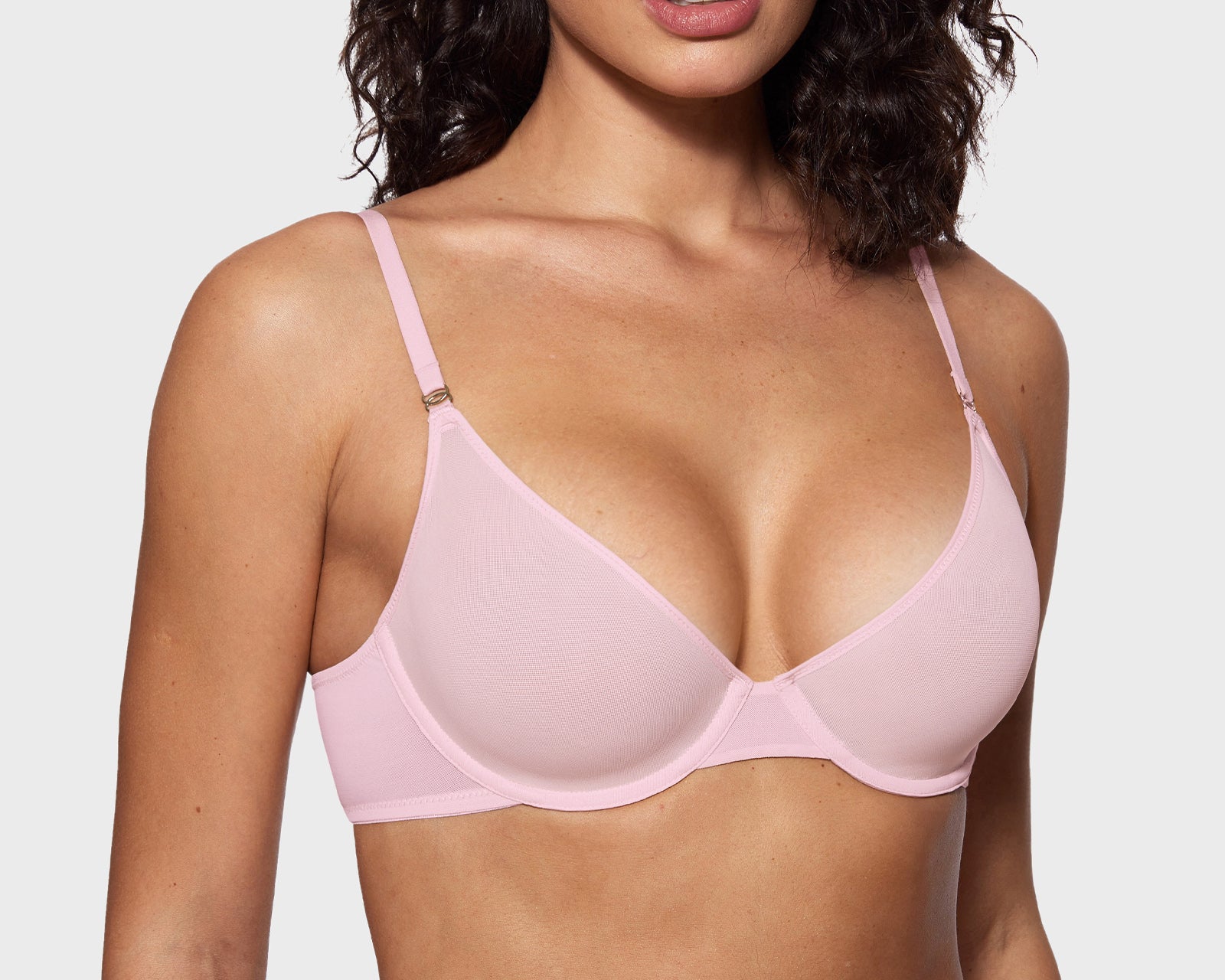 Women's Mesh Plunge Bra Black