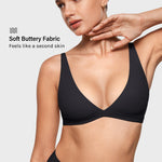 Women's Inbarely® Soft Deep V Triangle Bralette Black