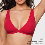 Women's Inbarely® Soft Deep V Triangle Bralette Snow White