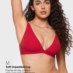 Women's Inbarely® Soft Deep V Triangle Bralette Sweet Pink