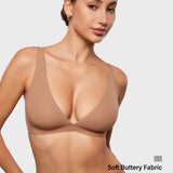 Women's Inbarely® Soft Deep V Triangle Bralette Sweet Pink