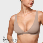 Women's Inbarely® Soft Deep V Triangle Bralette Gravel Beige