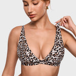 Women's Inbarely® Soft Deep V Triangle Bralette Desert Leopard