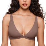 Women's Inbarely® Soft Deep V Triangle Bralette Hazelnut