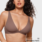 Women's Inbarely® Soft Deep V Triangle Bralette Hazelnut