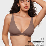Women's Inbarely® Soft Deep V Triangle Bralette Hazelnut