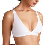 Women's Inbarely® Soft Deep V Triangle Bralette Brown Purple