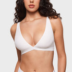 Women's Inbarely® Soft Deep V Triangle Bralette Warm Beige