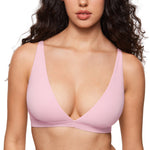 Women's Inbarely® Soft Deep V Triangle Bralette Warm Beige
