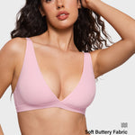 Women's Inbarely® Soft Deep V Triangle Bralette Warm Beige