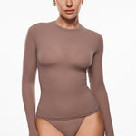 Women's Single-Layer Basic Long Sleeve Shirts Brown Purple