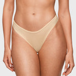 Women's V-shaped Low Rise Thongs 3 Pack Hazelnut (3pack)