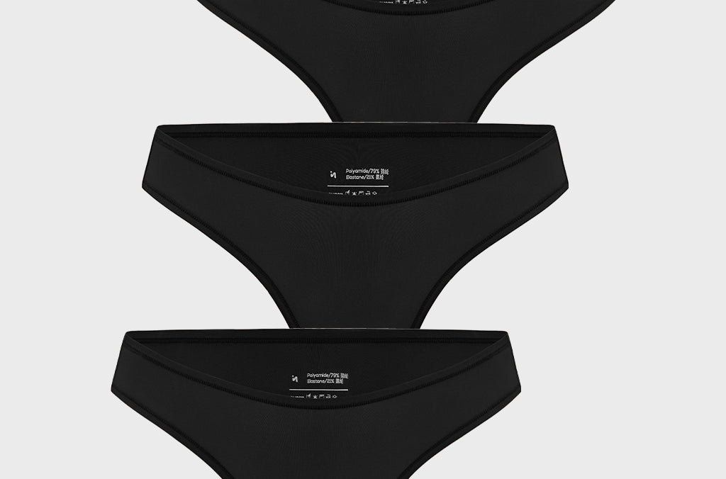 Women's V-shaped Low Rise Thongs 3 Pack Basic 05 (3pack)