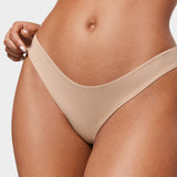 Women's V-shaped Low Rise Thongs 3 Pack Hazelnut (3pack)