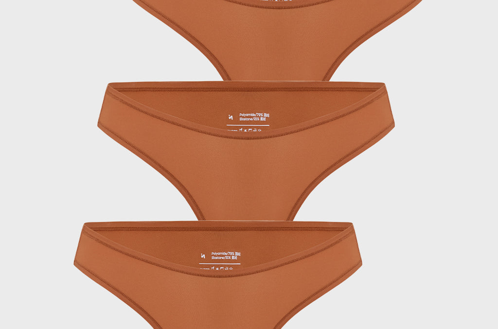 Women's V-shaped Low Rise Thongs 3 Pack Light Oatmeal (3pack)