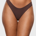 Women's V-shaped Low Rise Thongs 3 Pack Clay Brown (3pack)