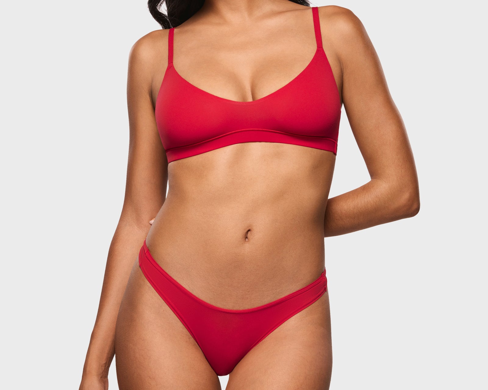 Women's V-shaped Low Rise Thongs 3 Pack Warm Beige (3pack)