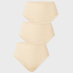 Women's Classic Mid Waist Full Briefs 3 Pack Light Oatmeal (3pack)
