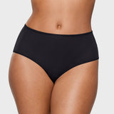 Women's Classic Mid Waist Full Briefs 3 Pack Black 3pack