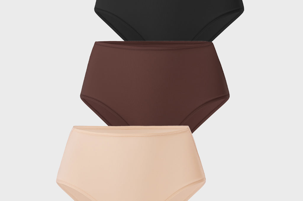Women's Classic Mid Waist Full Briefs 3 Pack Basic 5 (3pack)