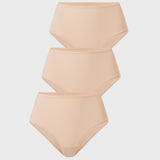 Women's Classic Mid Waist Full Briefs 3 Pack Wheat (3pack)