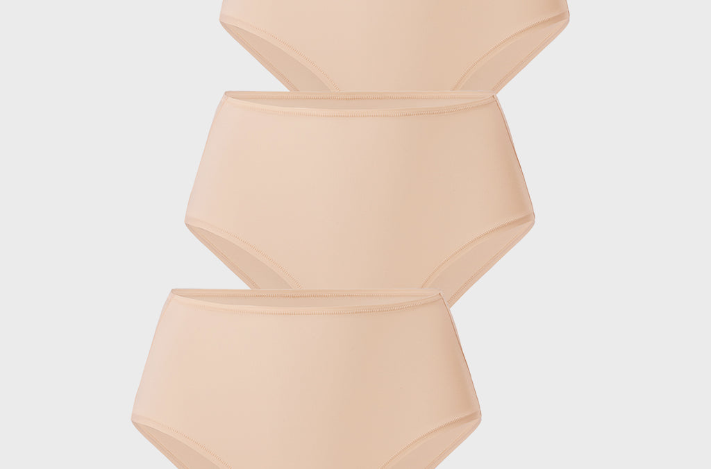 Women's Classic Mid Waist Full Briefs 3 Pack Wheat (3pack)
