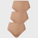 Women's Classic Mid Waist Full Briefs 3 Pack Gravel (3pack)