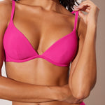 Women's Ribbed Plunge Bikini Top Insignia Blue