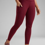 CRZ YOGA Women's Sleek Pocket Leggings 25” Hot Fudge Brown