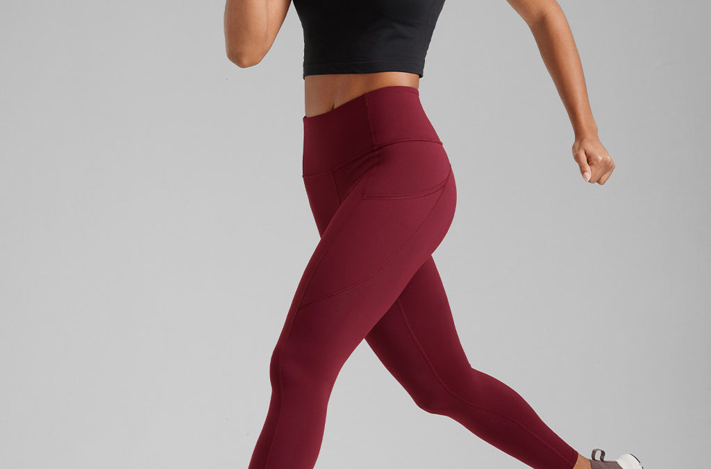 CRZ YOGA Women's Sleek Pocket Leggings 25” Hot Fudge Brown