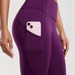 CRZ YOGA Women's Sleek Pocket Leggings 25” Melanite