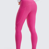 CRZ YOGA Women's Fleece Lined Leggings with Pockets 28'' Forest Dark Green