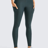 CRZ YOGA Women's Fleece Lined Leggings with Pockets 28'' Black