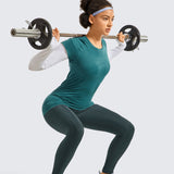 CRZ YOGA Women's Fleece Lined Leggings with Pockets 28'' Black