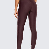 CRZ YOGA Women's Fleece Lined Leggings with Pockets 28'' Forest Dark Green