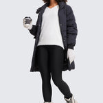 Women's Fleece Lined Leggings 28" Black