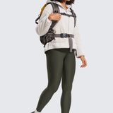 Women's Fleece Lined Leggings 28" Olive Green