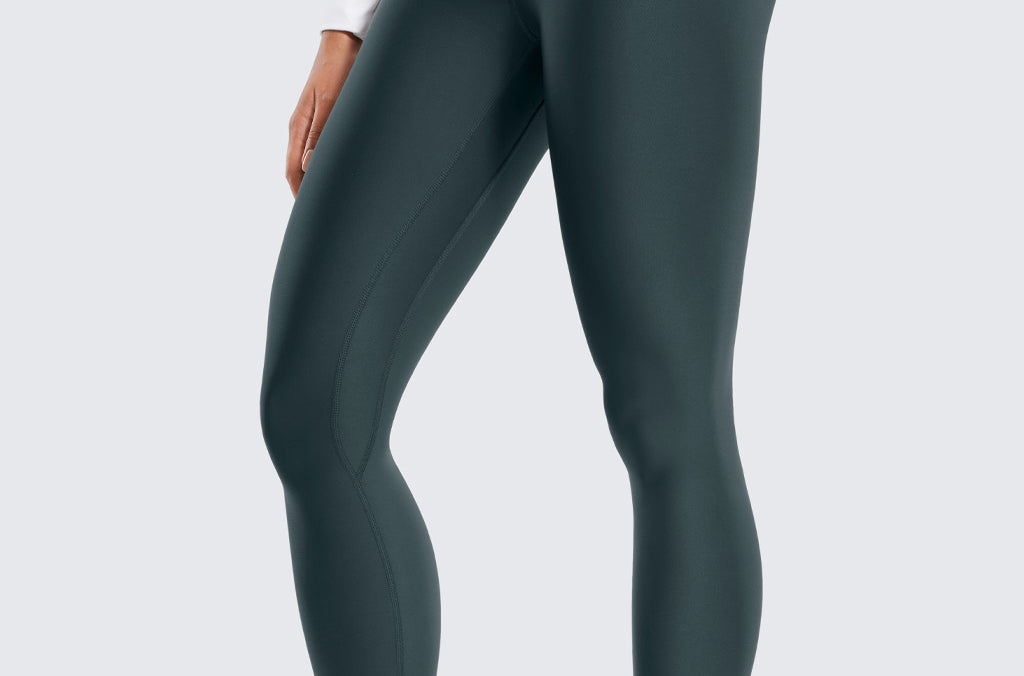 Women's Fleece Lined Leggings 28" Forest Dark Green