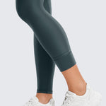 Women's Fleece Lined Leggings 28" Forest Dark Green