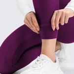 Women's Fleece Lined Leggings 28" Plum Magenta