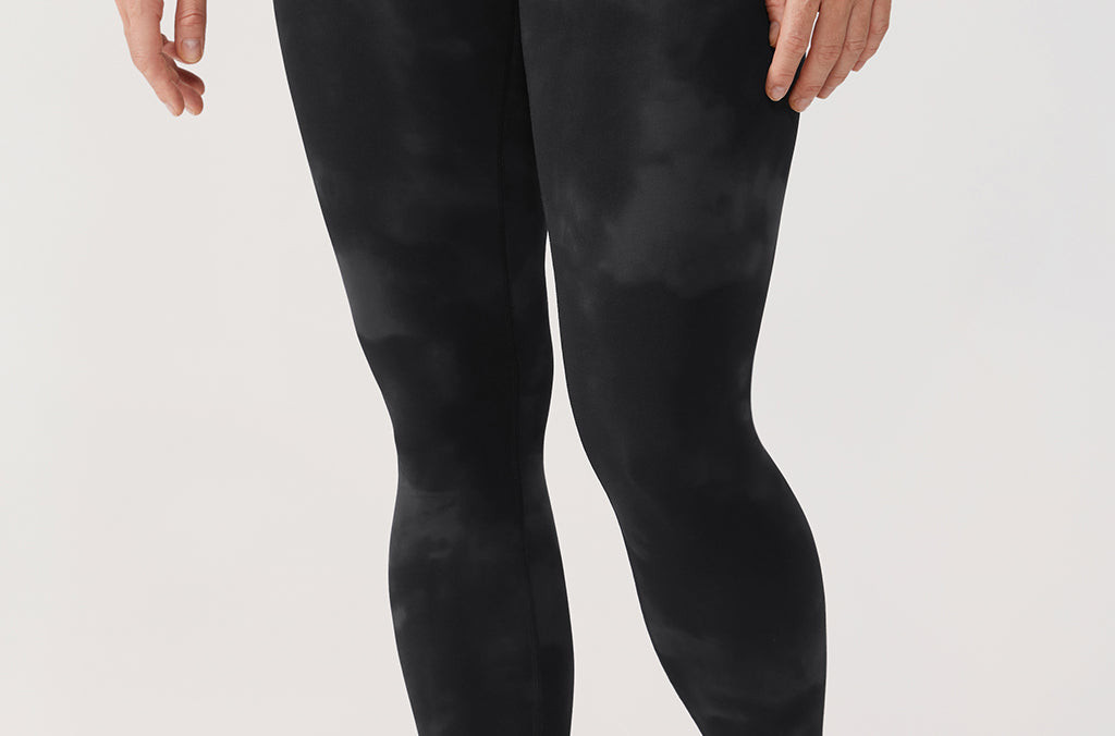 CRZ YOGA Women's Yoga Lounge High Rise Butterluxe Yoga Leggings 25'' Tie Dye Smoke Ink