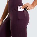 CRZ YOGA Women's Yoga Leggings 25" with Pockets Dark Grey Camouflage 2