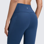 CRZ YOGA Women's Yoga Leggings 25" with Pockets Black Tie Dye Flowers