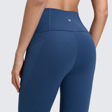 CRZ YOGA Women's Yoga Leggings 25" with Pockets Black Tie Dye Flowers