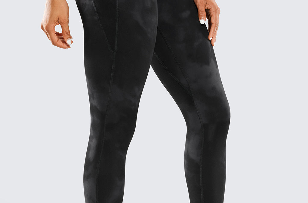 CRZ YOGA Women's Yoga Leggings 25" with Pockets True Navy