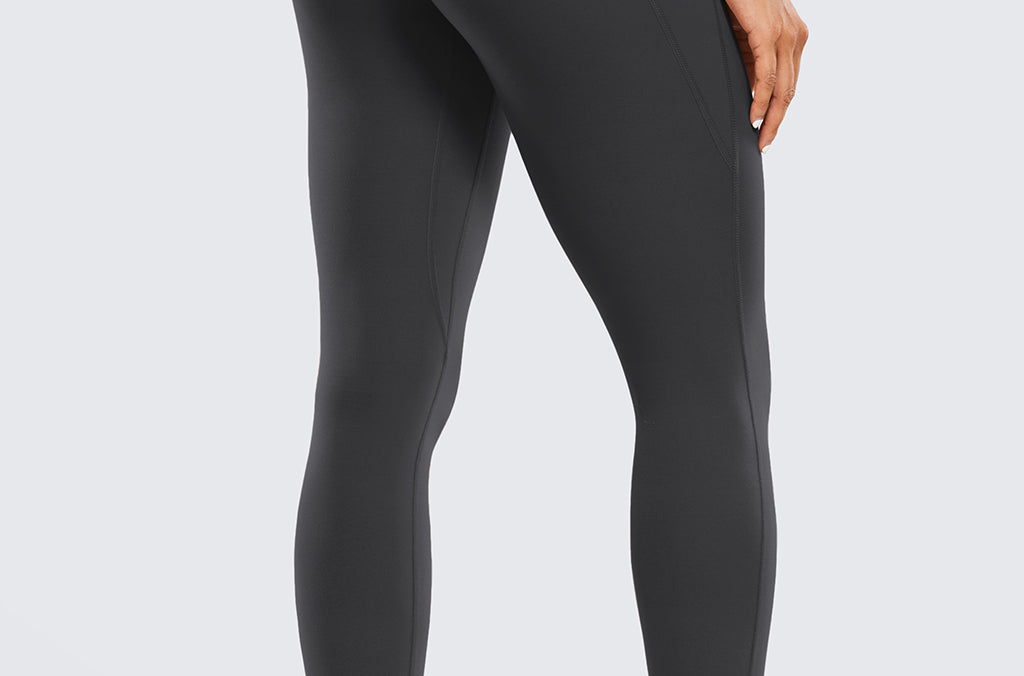 CRZ YOGA Women's Yoga Leggings 25" with Pockets Mysterious Grey
