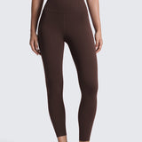 CRZ YOGA Women's Yoga Leggings 25" with Pockets Hot Fudge Brown