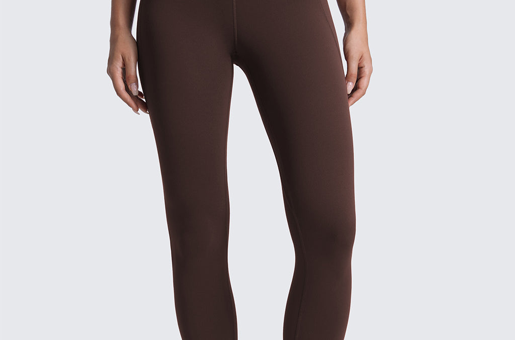 CRZ YOGA Women's Yoga Leggings 25" with Pockets Hot Fudge Brown