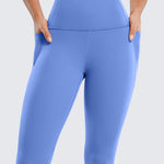 CRZ YOGA Women's Yoga Leggings 25" with Pockets Mysterious Grey